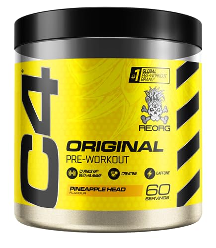 C4 Original Beta Alanine Sports Nutrition Bulk Pre Workout Powder for Men & Women | Best Pre-Workout Energy Drink Supplements | Creatine Monohydrate | Icy Blue Raspberry | 30 Servings