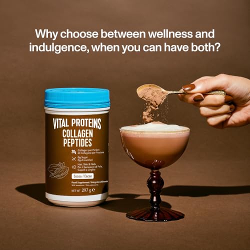 Vital Proteins Collagen Peptides Powder Supplement (Type I, III), Unflavoured Hydrolszed Collagen-Hair, Skin, Nail Support Supplement, Paleo, gluten free, Non-GMO, 20g per Serving 587g Canister, 1Pack