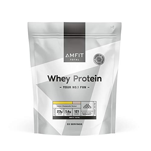 Amazon Brand - Amfit Nutrition Whey Protein Powder, Chocolate Flavour, 33 Servings, 1 kg (Pack of 1)