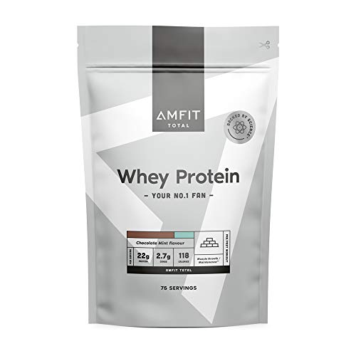 Amazon Brand - Amfit Nutrition Whey Protein Powder, Chocolate Flavour, 33 Servings, 1 kg (Pack of 1)