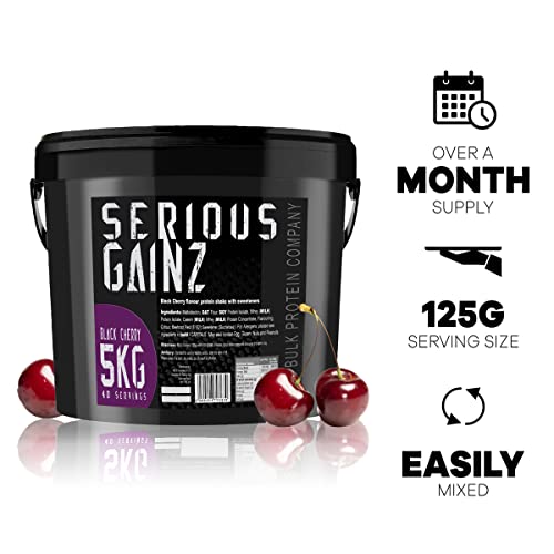 The Bulk Protein Company, SERIOUS GAINZ - Whey Protein Powder - Weight Gain, Mass Gainer - 30g Protein Powders (Chocolate, 5kg)