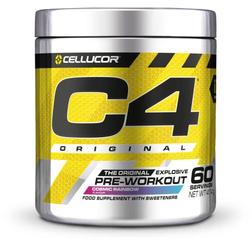 C4 Original Beta Alanine Sports Nutrition Bulk Pre Workout Powder for Men & Women | Best Pre-Workout Energy Drink Supplements | Creatine Monohydrate | Icy Blue Raspberry | 30 Servings