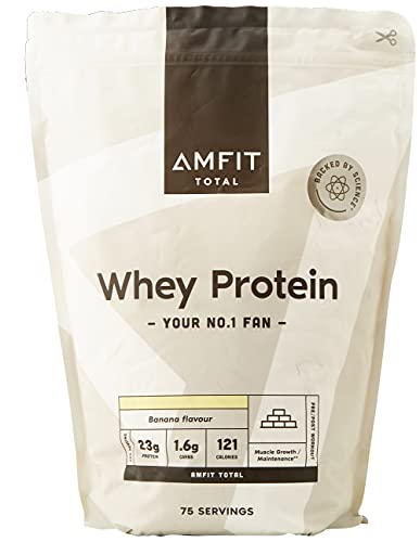 Amazon Brand - Amfit Nutrition Whey Protein Powder, Chocolate Flavour, 33 Servings, 1 kg (Pack of 1)