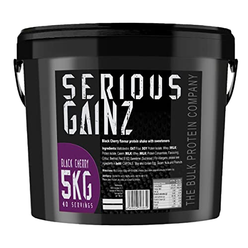 The Bulk Protein Company, SERIOUS GAINZ - Whey Protein Powder - Weight Gain, Mass Gainer - 30g Protein Powders (Chocolate, 5kg)