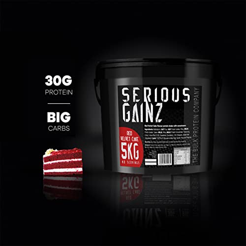 The Bulk Protein Company, SERIOUS GAINZ - Whey Protein Powder - Weight Gain, Mass Gainer - 30g Protein Powders (Chocolate, 5kg)