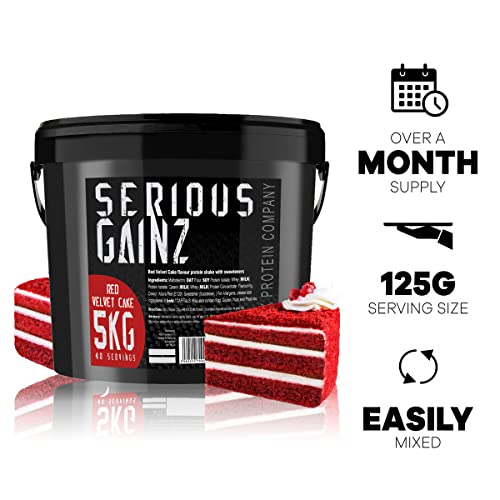 The Bulk Protein Company, SERIOUS GAINZ - Whey Protein Powder - Weight Gain, Mass Gainer - 30g Protein Powders (Chocolate, 5kg)