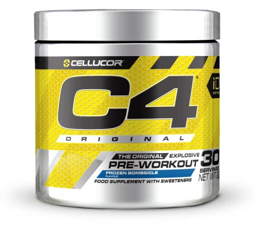 C4 Original Beta Alanine Sports Nutrition Bulk Pre Workout Powder for Men & Women | Best Pre-Workout Energy Drink Supplements | Creatine Monohydrate | Icy Blue Raspberry | 30 Servings