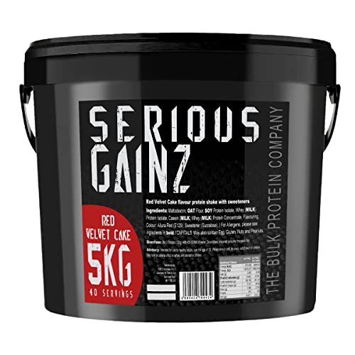 The Bulk Protein Company, SERIOUS GAINZ - Whey Protein Powder - Weight Gain, Mass Gainer - 30g Protein Powders (Chocolate, 5kg)