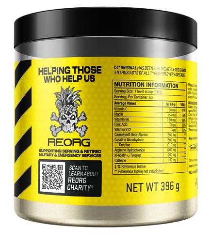 C4 Original Beta Alanine Sports Nutrition Bulk Pre Workout Powder for Men & Women | Best Pre-Workout Energy Drink Supplements | Creatine Monohydrate | Icy Blue Raspberry | 30 Servings