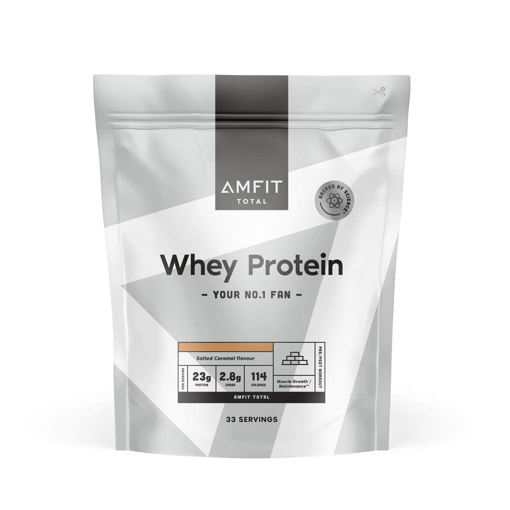 Amazon Brand - Amfit Nutrition Whey Protein Powder, Chocolate Flavour, 33 Servings, 1 kg (Pack of 1)