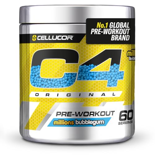 C4 Original Beta Alanine Sports Nutrition Bulk Pre Workout Powder for Men & Women | Best Pre-Workout Energy Drink Supplements | Creatine Monohydrate | Icy Blue Raspberry | 30 Servings