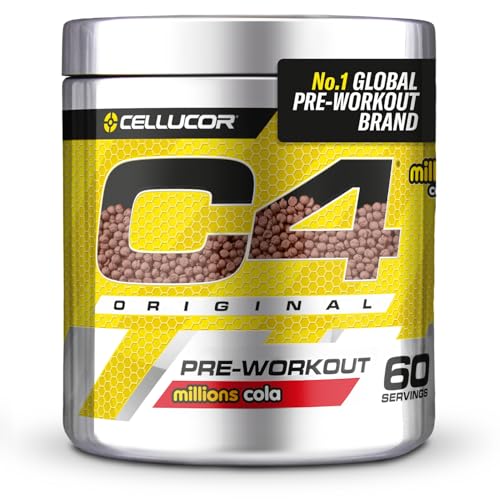 C4 Original Beta Alanine Sports Nutrition Bulk Pre Workout Powder for Men & Women | Best Pre-Workout Energy Drink Supplements | Creatine Monohydrate | Icy Blue Raspberry | 30 Servings