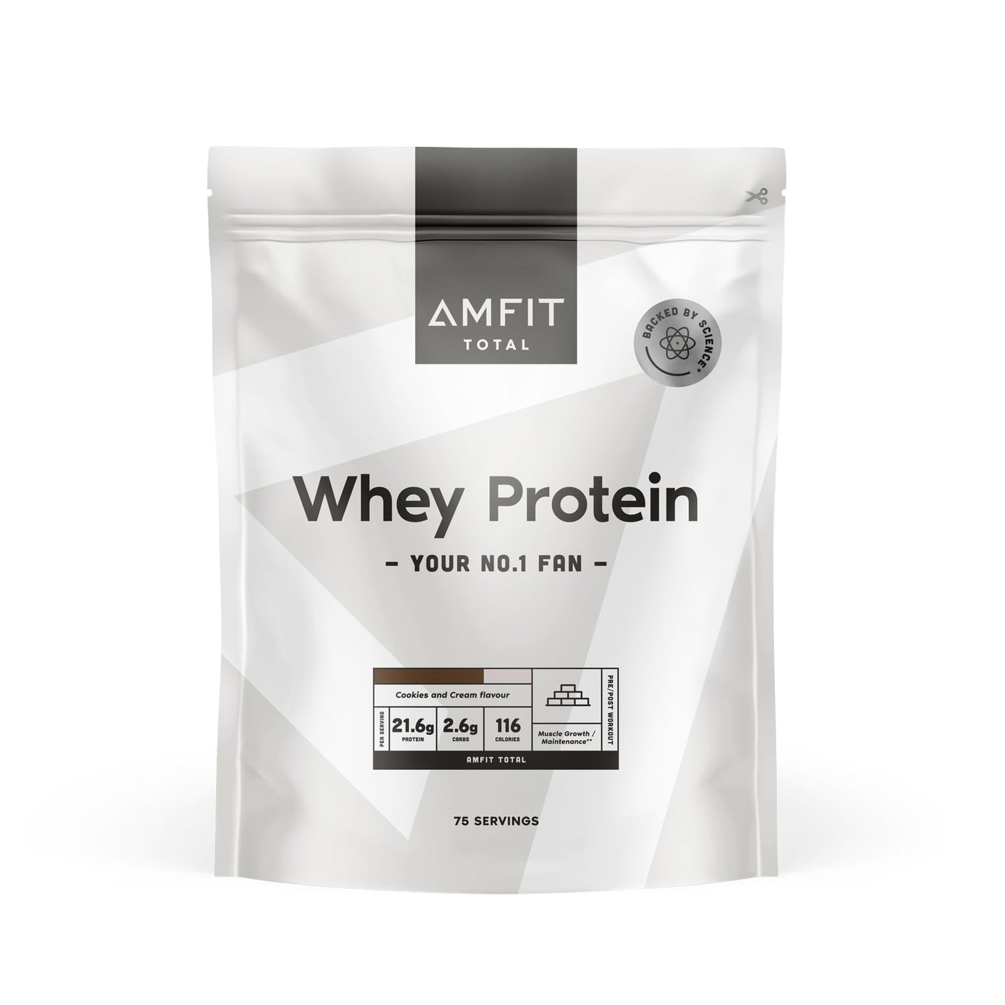 Amazon Brand - Amfit Nutrition Whey Protein Powder, Chocolate Flavour, 33 Servings, 1 kg (Pack of 1)