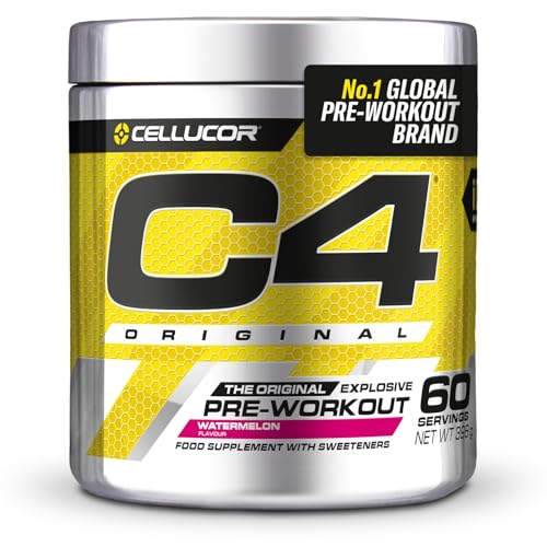 C4 Original Beta Alanine Sports Nutrition Bulk Pre Workout Powder for Men & Women | Best Pre-Workout Energy Drink Supplements | Creatine Monohydrate | Icy Blue Raspberry | 30 Servings