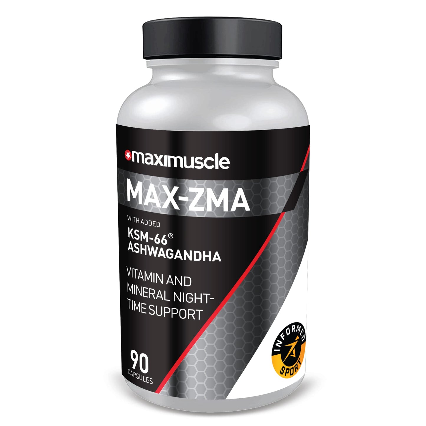 Maximuscle Max-ZMA | Zinc, Magnesium, Vitamin B6 & KSM-66 Ashwagandha for Recovery & Support | 90 Capsules - 1 Month Supply