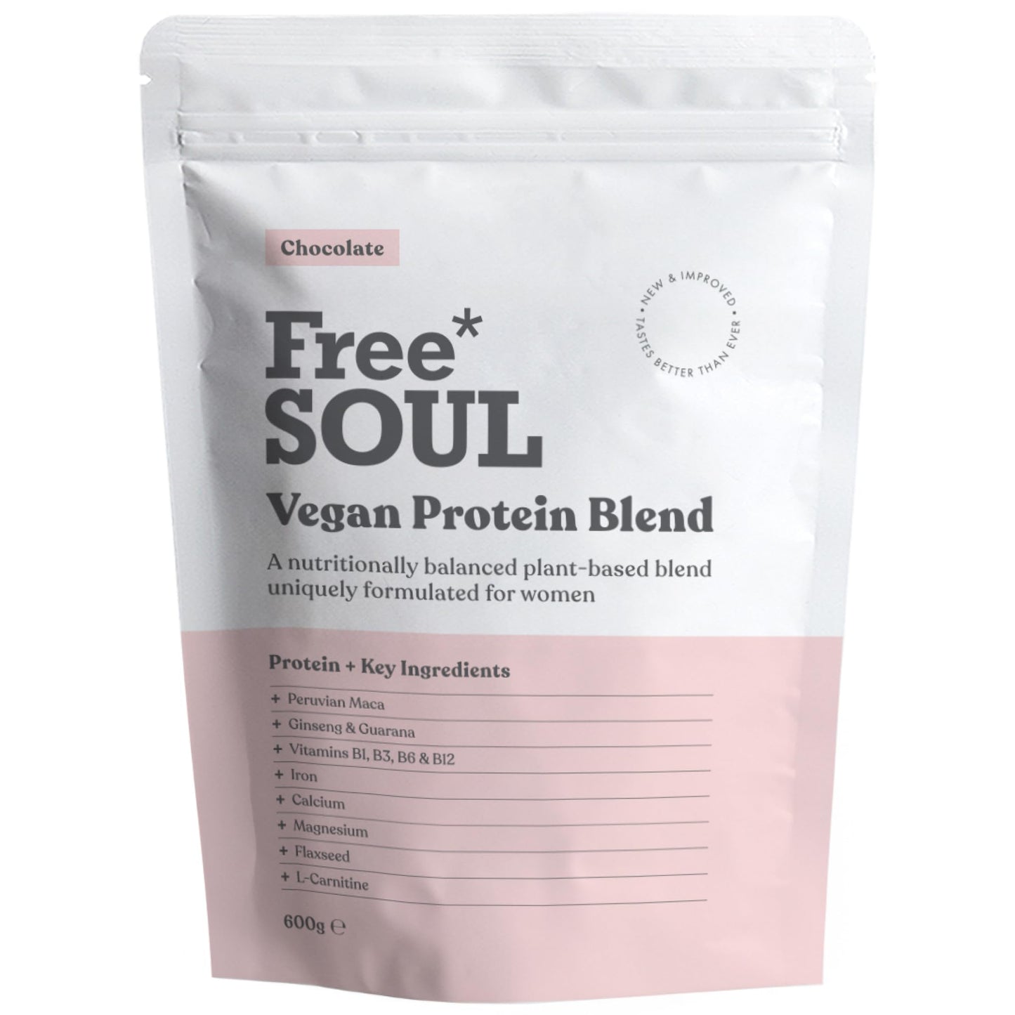 Free Soul Vegan Protein Powder – Formulated for Women – 600g – 20g Protein with Added Nutrients – Gluten & Soy Free Plant Based Nutrition Shake – Pea and Hemp Isolate Protein (Vanilla)