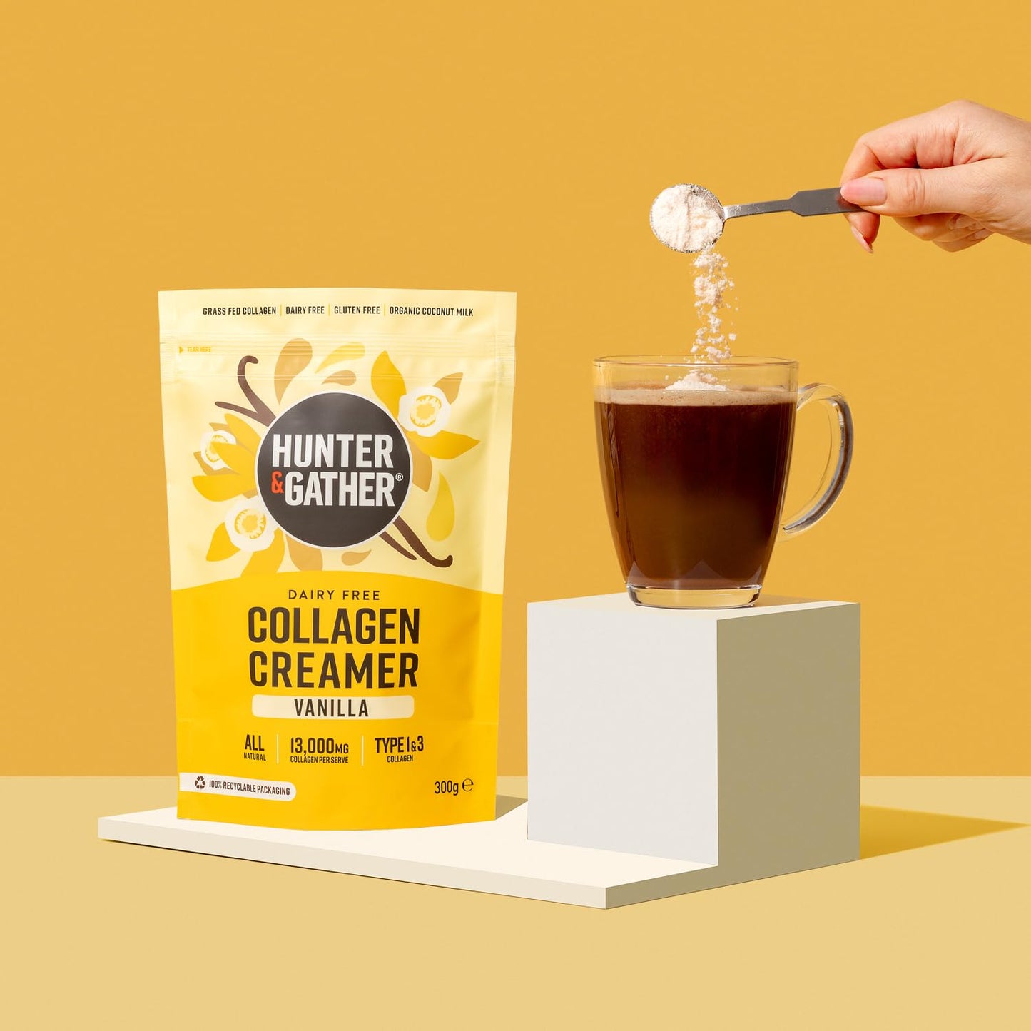 Hunter & Gather Bovine Collagen Powder Twin Pack | Pure Unflavoured Premium Hydrolysed Bovine Collagen Peptides Powder for Hair Skin Nails Muscles | Collagen Supplements for Women and Men