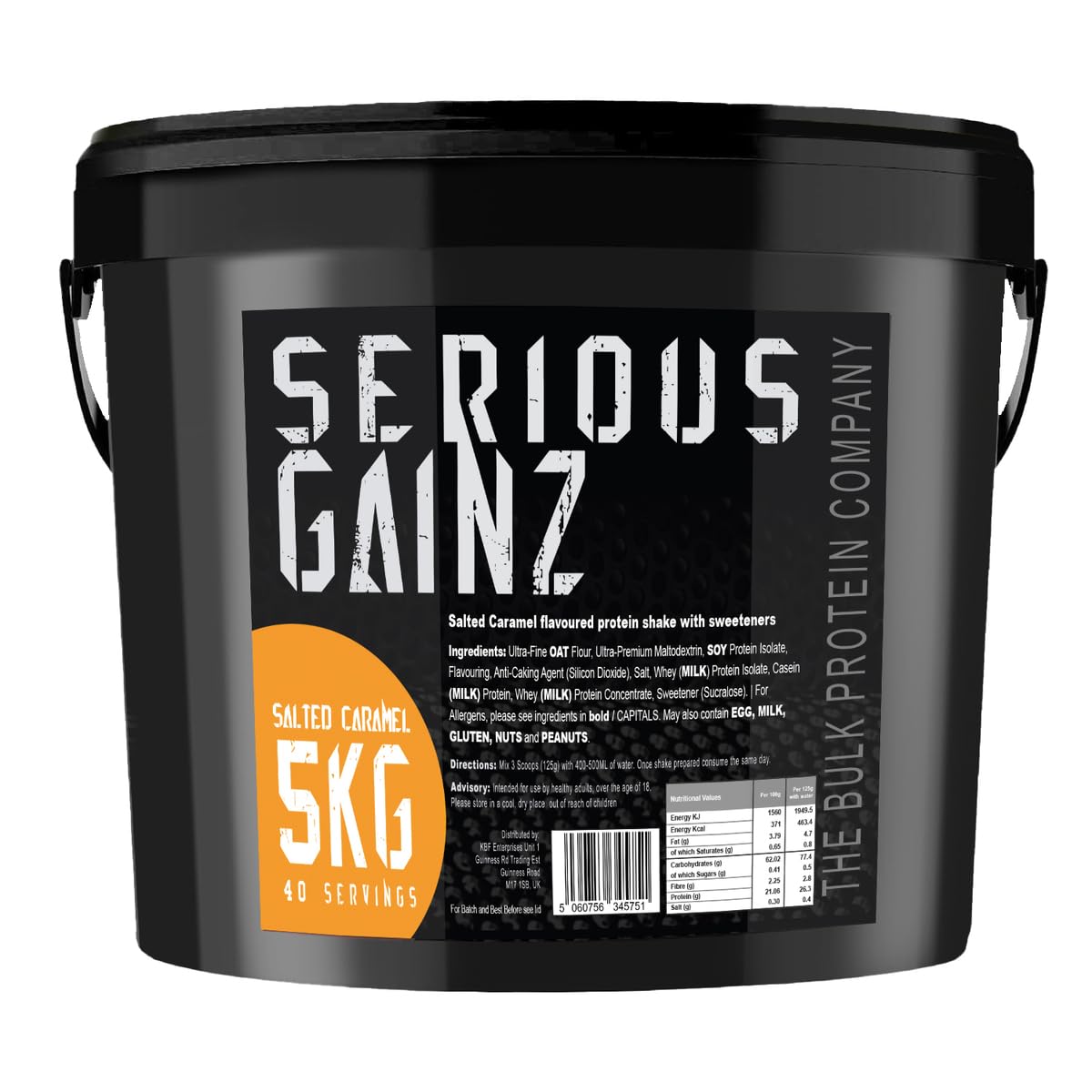 The Bulk Protein Company, SERIOUS GAINZ - Whey Protein Powder - Weight Gain, Mass Gainer - 30g Protein Powders (Chocolate, 5kg)