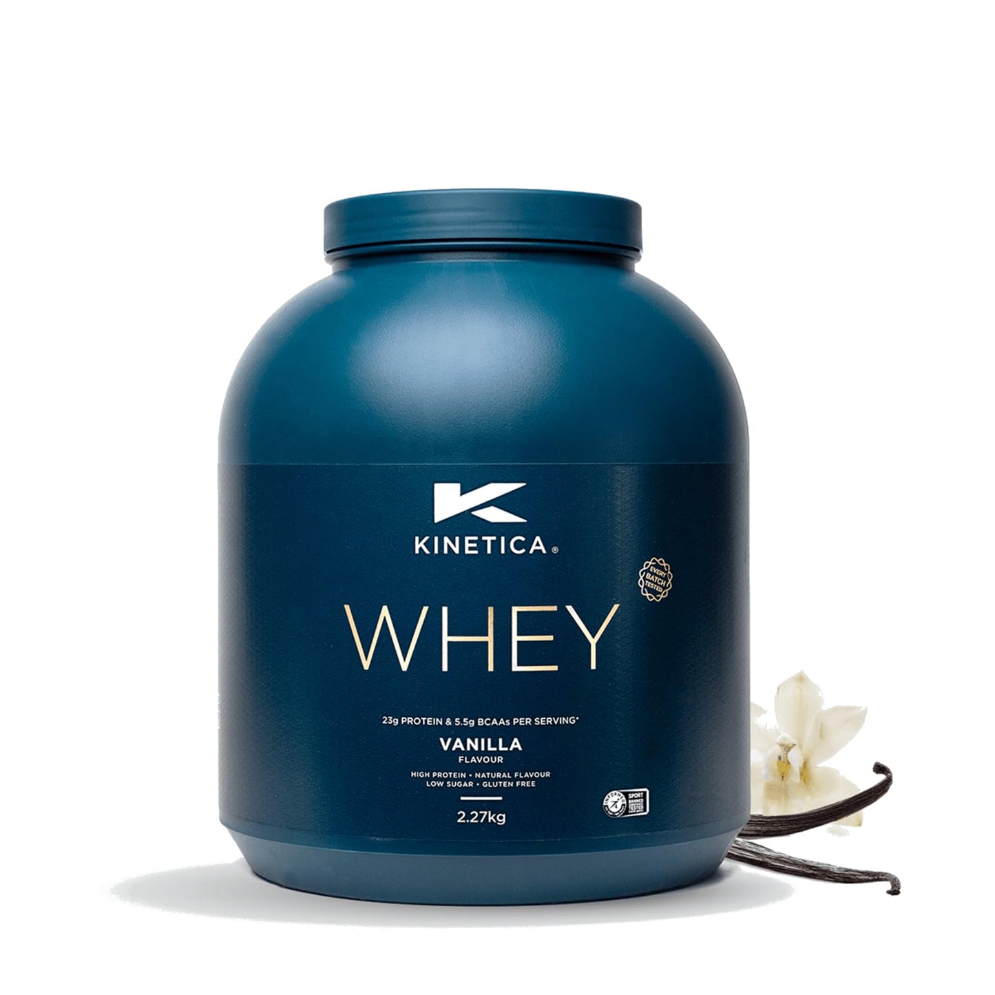 Kinetica Chocolate Whey Protein Powder | 2.27kg | 22g Protein per Serving | 75 Servings | Sourced from EU Grass-Fed Cows | Superior Mixability & Taste