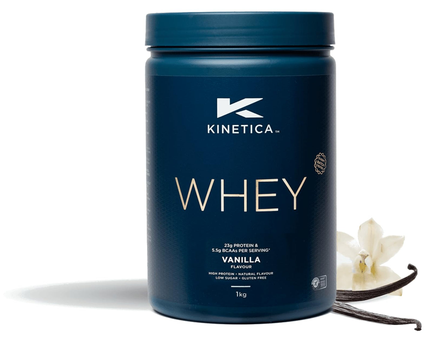 Kinetica Chocolate Whey Protein Powder | 2.27kg | 22g Protein per Serving | 75 Servings | Sourced from EU Grass-Fed Cows | Superior Mixability & Taste