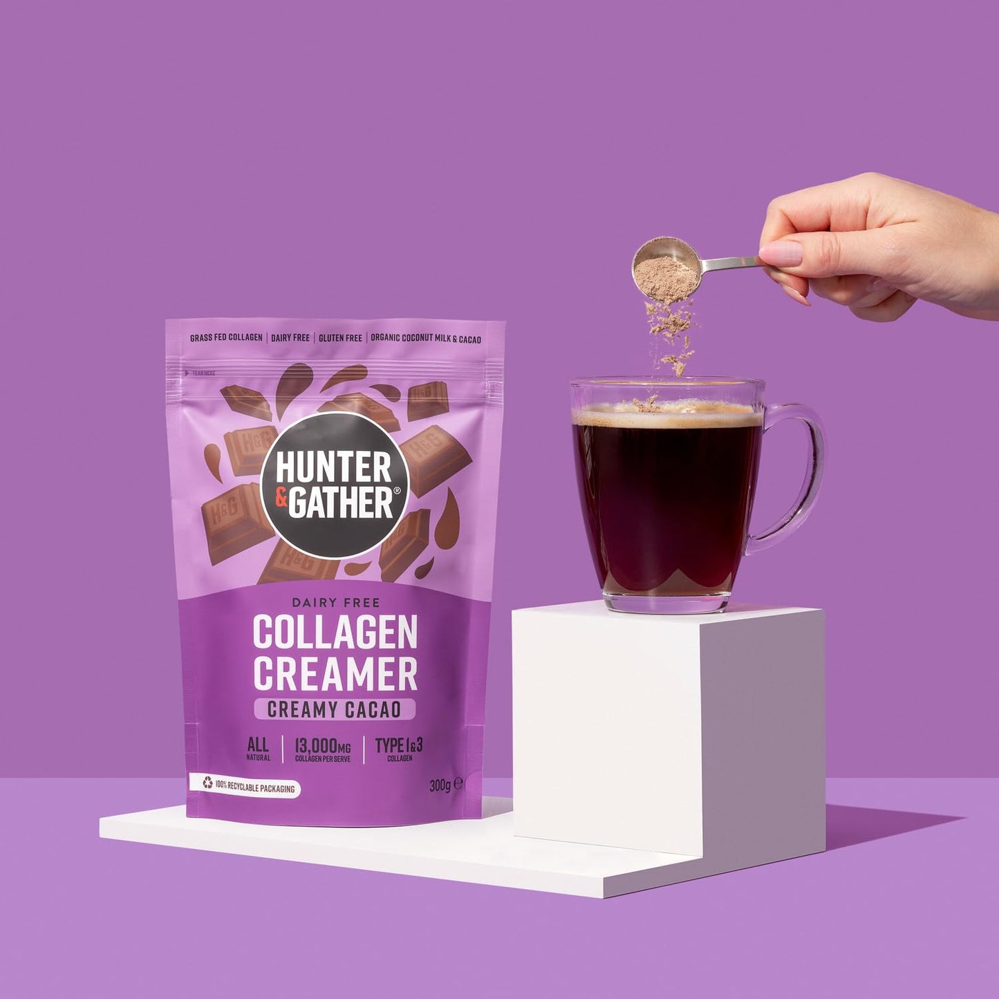 Hunter & Gather Bovine Collagen Powder Twin Pack | Pure Unflavoured Premium Hydrolysed Bovine Collagen Peptides Powder for Hair Skin Nails Muscles | Collagen Supplements for Women and Men