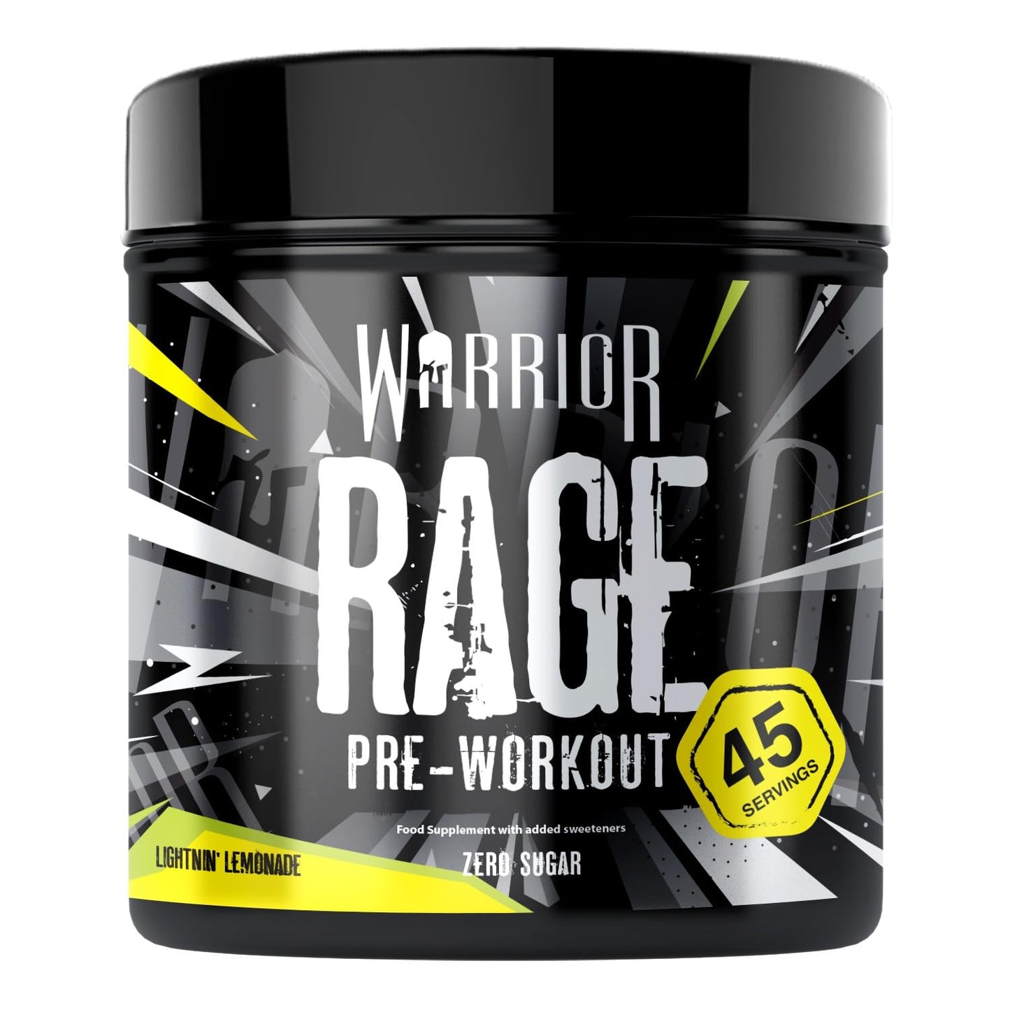 Warrior Rage - Pre-workout Powder - 392g - Energy Drink Supplement with Vitamin C, Beta Alanine and Creatine Gluconate - 45 Servings (Blazin' Blue Raz)