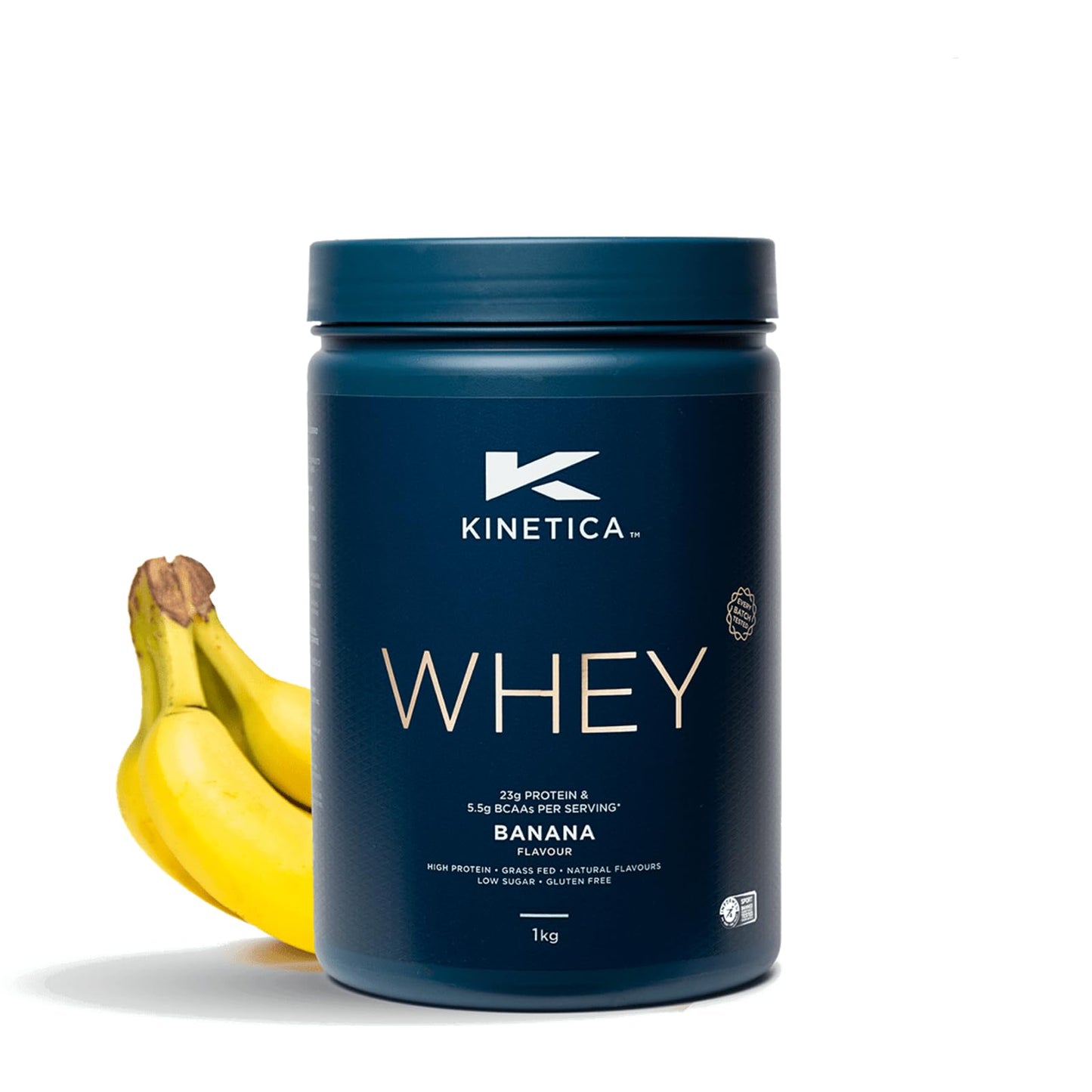 Kinetica Chocolate Whey Protein Powder | 2.27kg | 22g Protein per Serving | 75 Servings | Sourced from EU Grass-Fed Cows | Superior Mixability & Taste