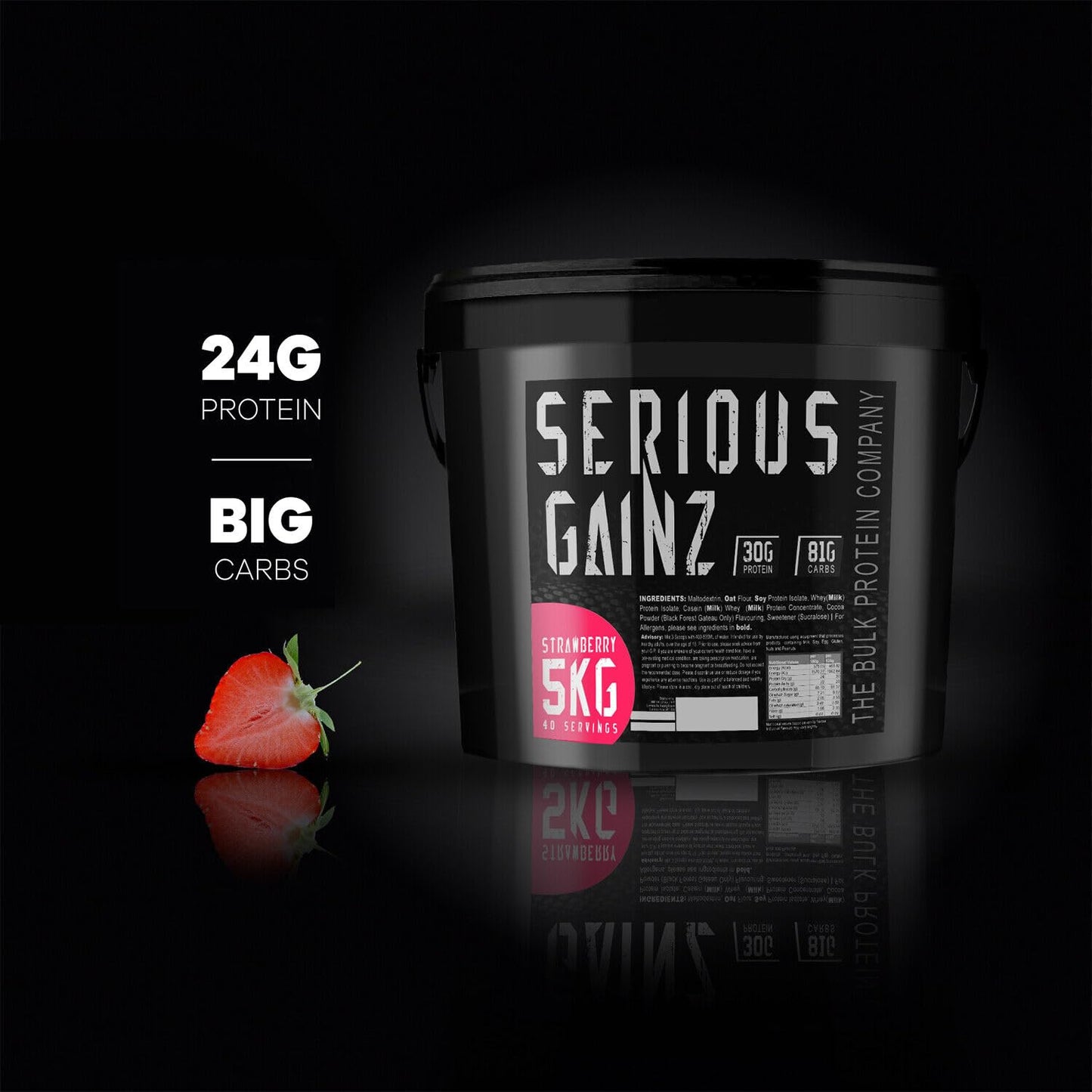 The Bulk Protein Company, SERIOUS GAINZ - Whey Protein Powder - Weight Gain, Mass Gainer - 30g Protein Powders (Chocolate, 5kg)