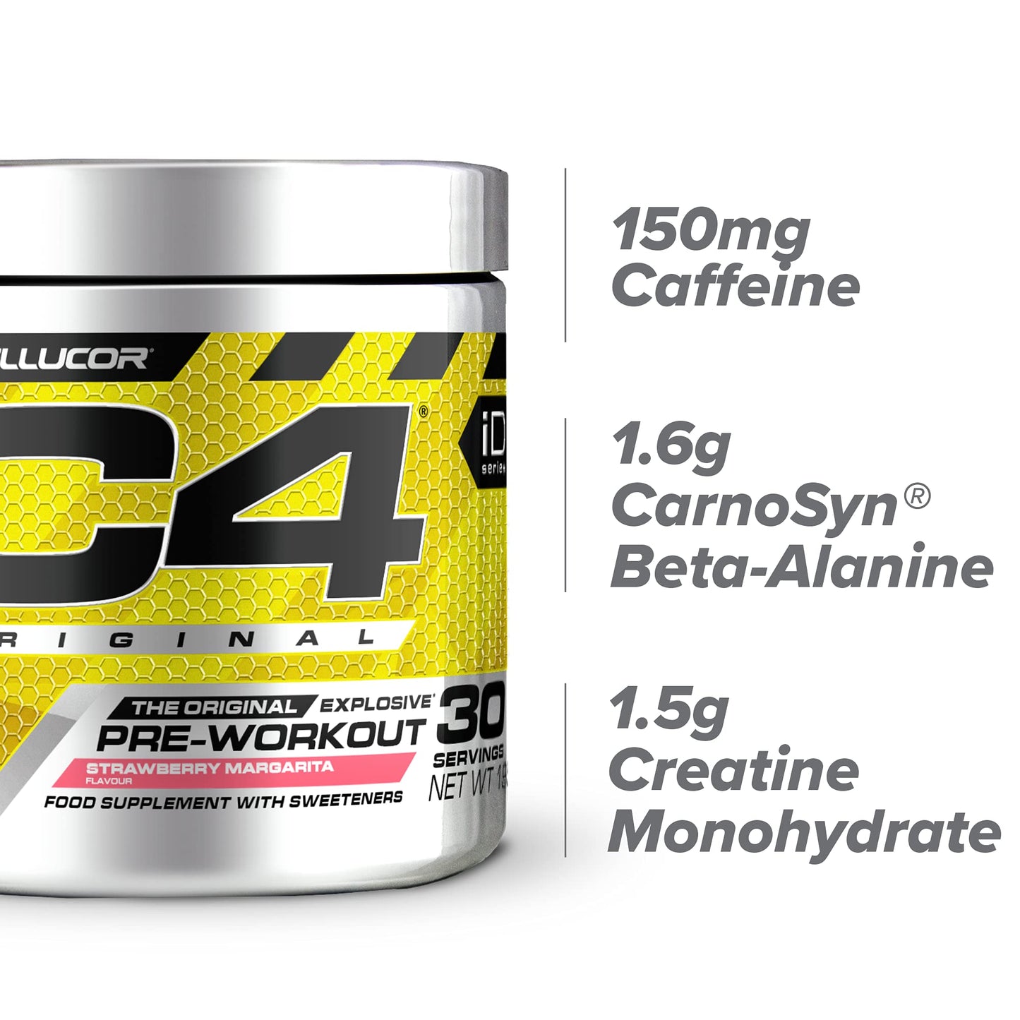 C4 Original Beta Alanine Sports Nutrition Bulk Pre Workout Powder for Men & Women | Best Pre-Workout Energy Drink Supplements | Creatine Monohydrate | Icy Blue Raspberry | 30 Servings