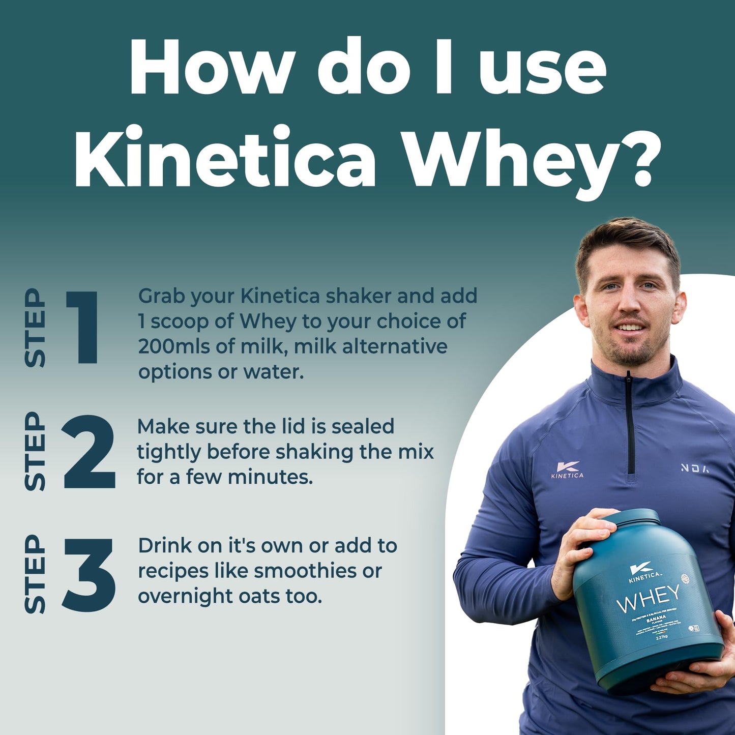 Kinetica Chocolate Whey Protein Powder | 2.27kg | 22g Protein per Serving | 75 Servings | Sourced from EU Grass-Fed Cows | Superior Mixability & Taste