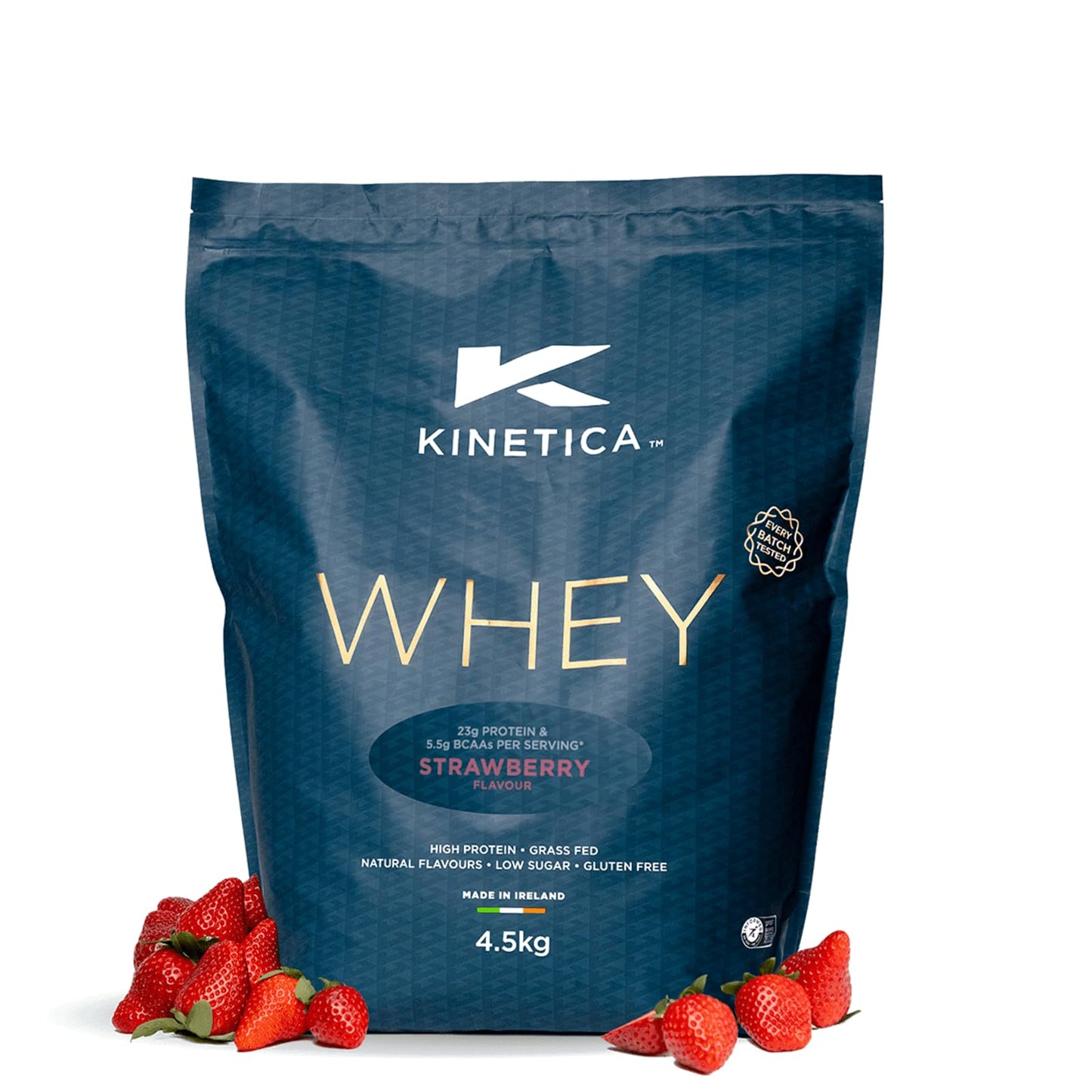 Kinetica Chocolate Whey Protein Powder | 2.27kg | 22g Protein per Serving | 75 Servings | Sourced from EU Grass-Fed Cows | Superior Mixability & Taste