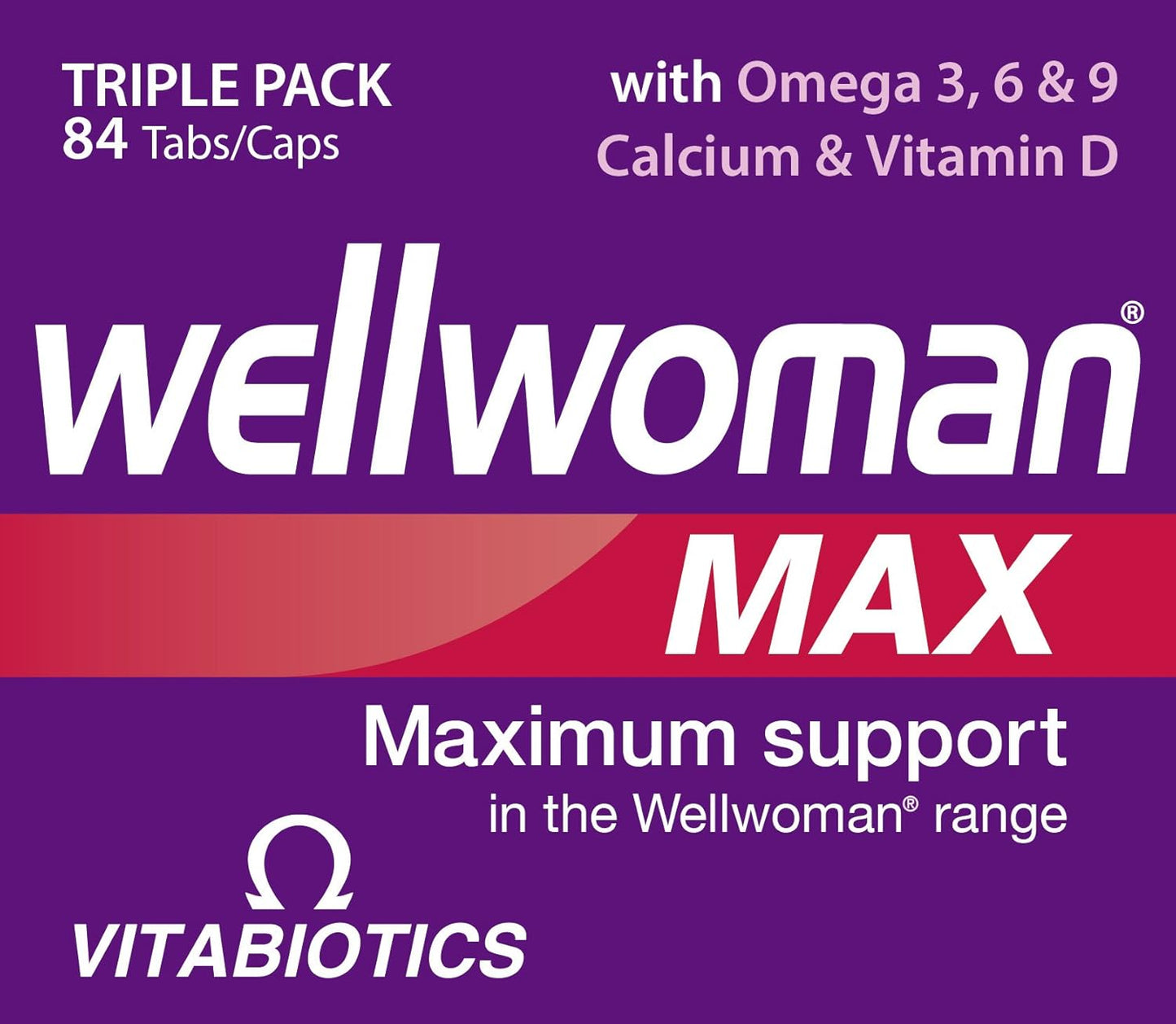 Wellwoman Max, Beauty Supplements, Maximum Support Formula for women wanting to boost energy, immune system and bone health, 84-Multivitamin Tablets By Vitabiotics