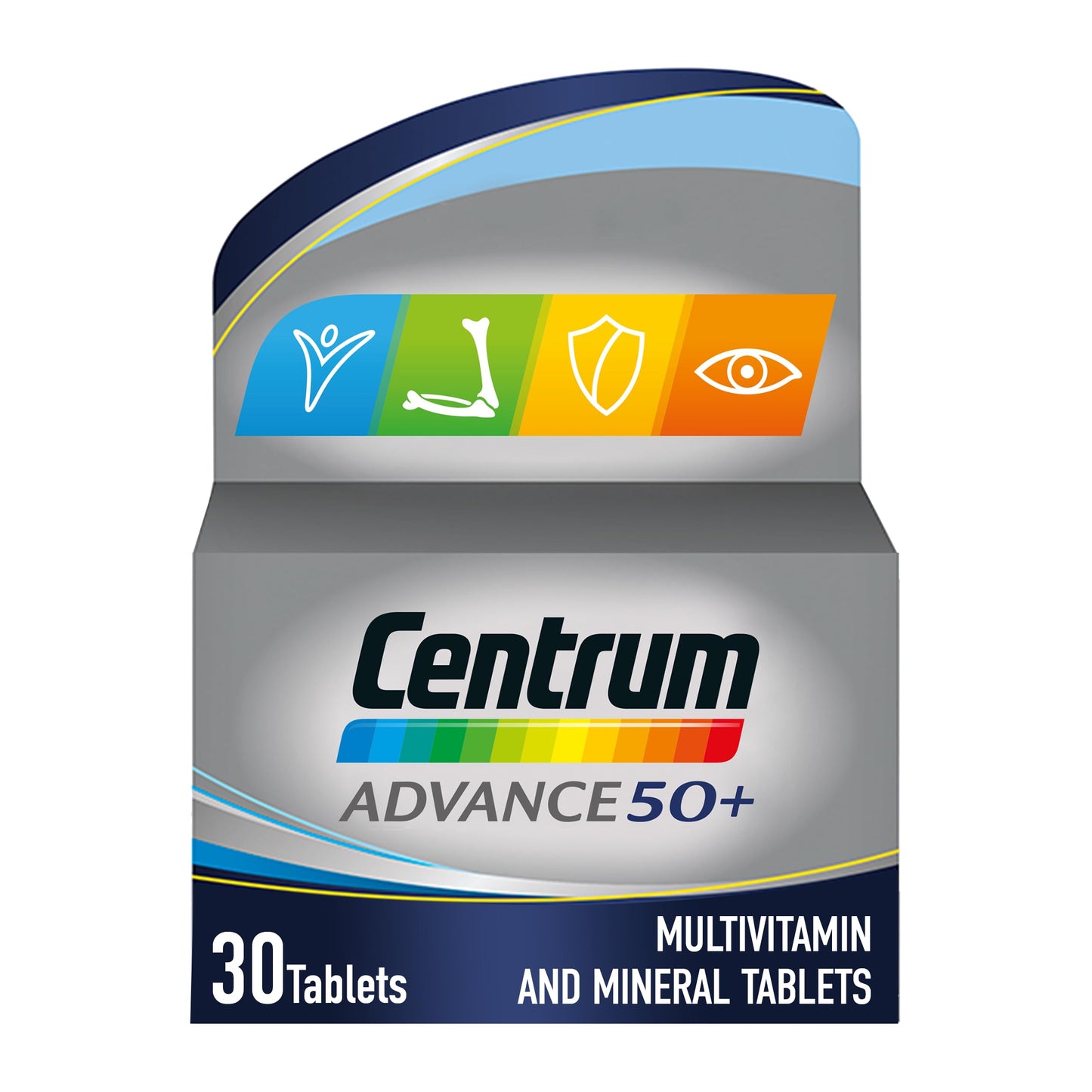 Centrum Advance 50+ Multivitamin Tablets for Men and Women, 100 Tablets, Vitamins with 24 Essential Nutrients, including Vitamin C, D, and Zinc (Packaging and Tablet colour may vary slightly)