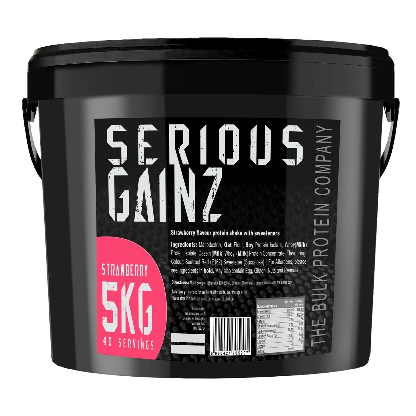 The Bulk Protein Company, SERIOUS GAINZ - Whey Protein Powder - Weight Gain, Mass Gainer - 30g Protein Powders (Chocolate, 5kg)