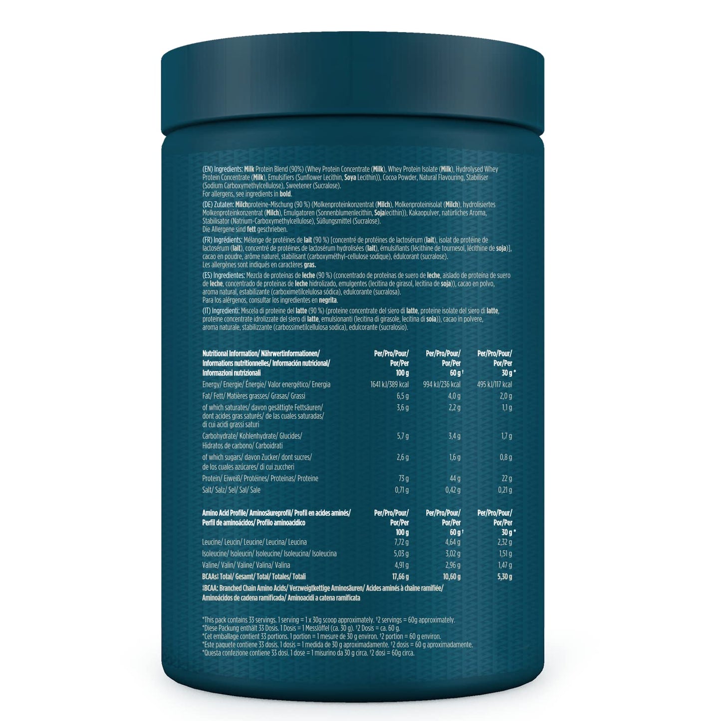 Kinetica Chocolate Whey Protein Powder | 2.27kg | 22g Protein per Serving | 75 Servings | Sourced from EU Grass-Fed Cows | Superior Mixability & Taste