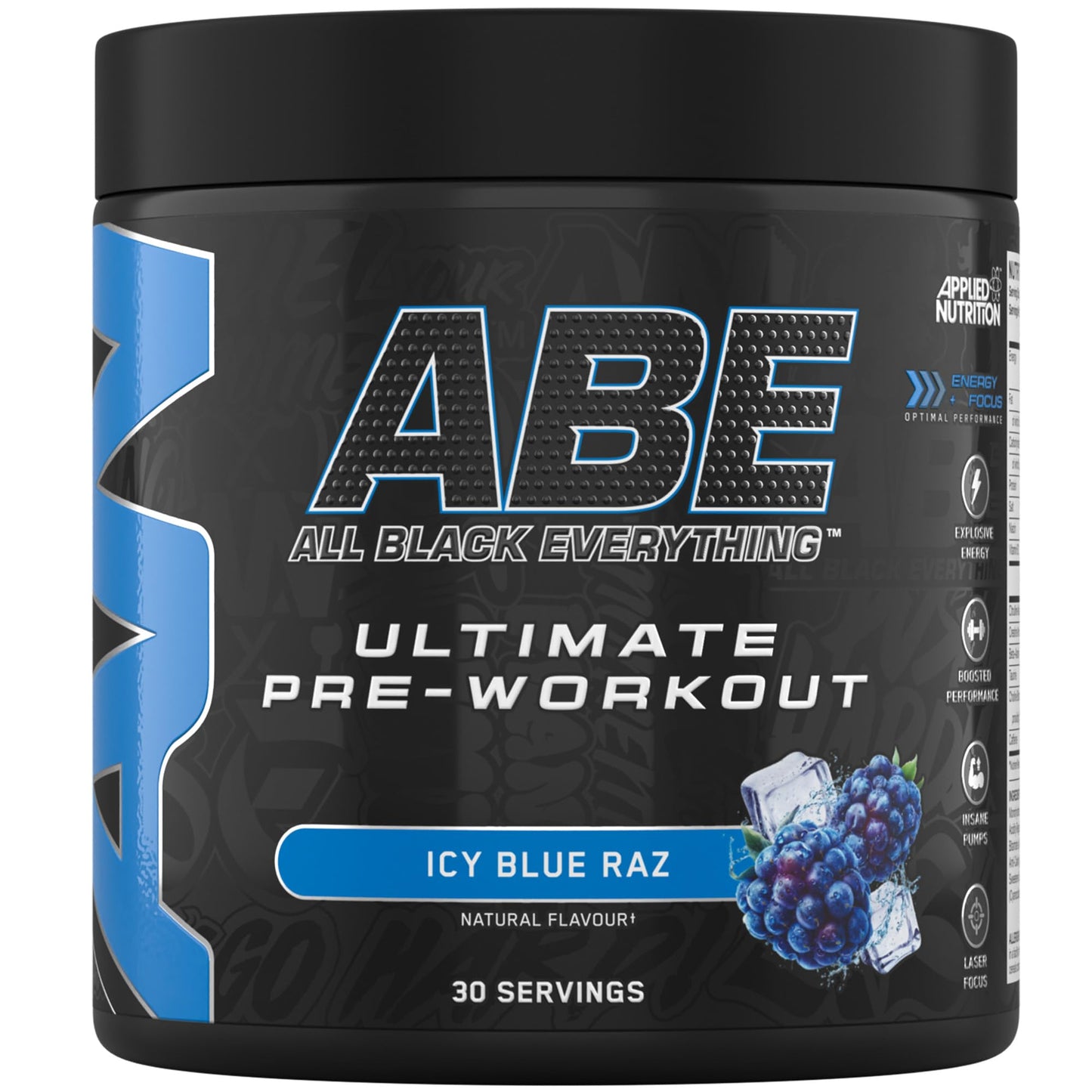 Applied Nutrition ABE Pre Workout - All Black Everything Pre Workout Powder, Energy & Physical Performance with Citrulline, Creatine, Beta Alanine (375g - 30 Servings) (Cherry Cola)