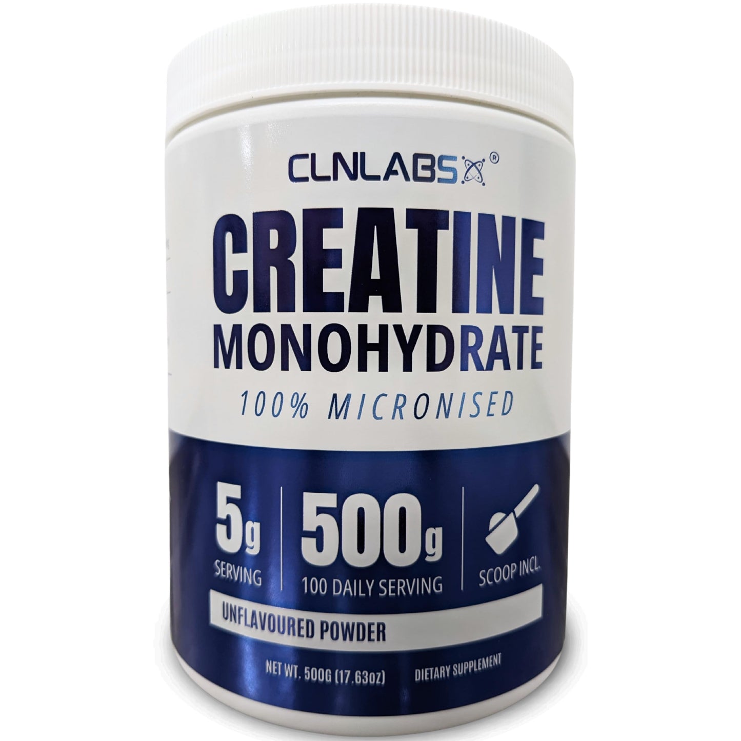 Creatine Monohydrate Powder - 300g (60 x 5g Servings) | 200 Mesh Fine Grade Powder, Pure & Mixes Easily | Includes Scoop | Unflavoured | Made in The UK by CLN Labs