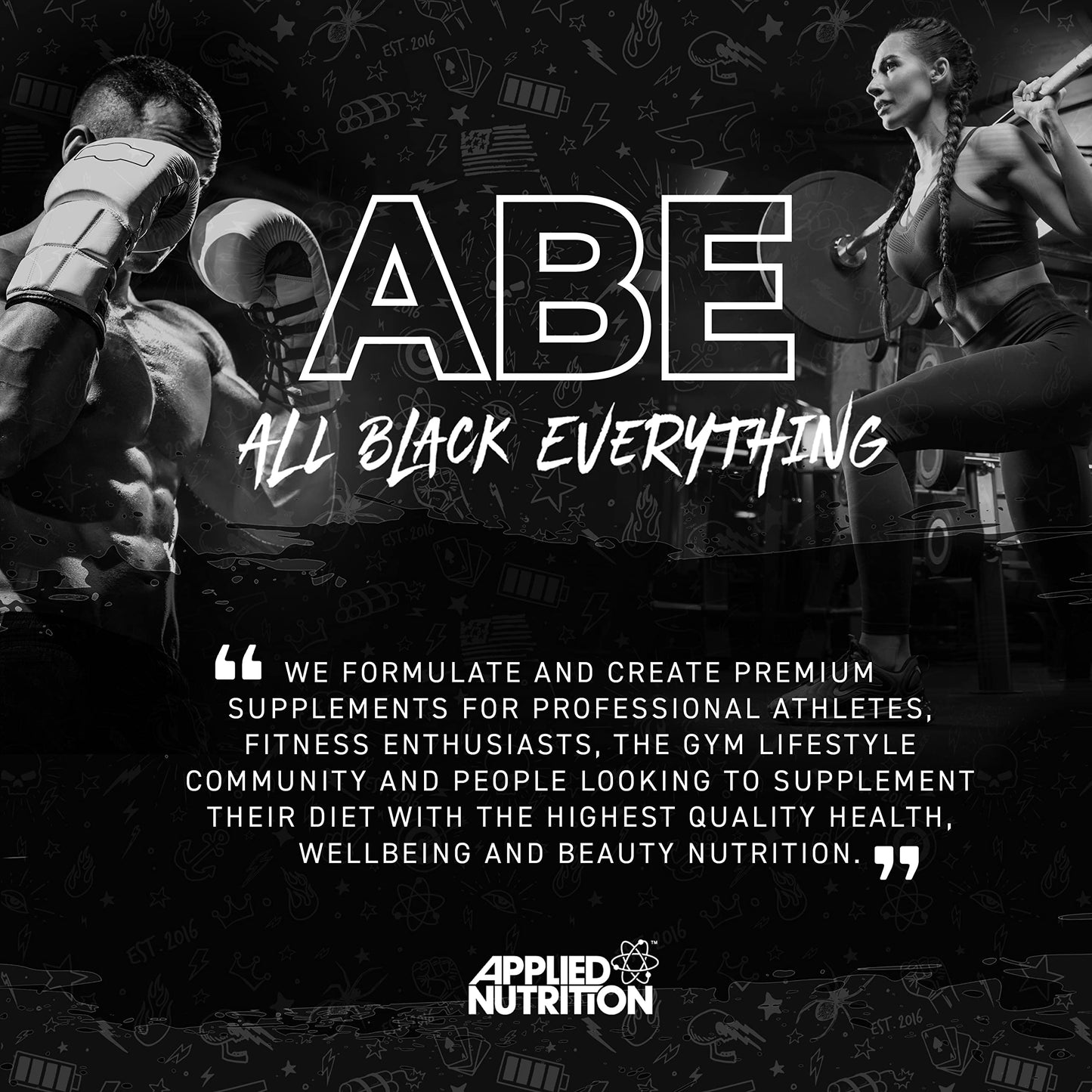 Applied Nutrition ABE Pump Pre Workout - All Black Everything Stim Free Pump Pre Workout Powder | Pump, Energy & Strength with Citrulline, Creatine, Beta-Alanine (500g - 40 Servings) (Tigers Blood)