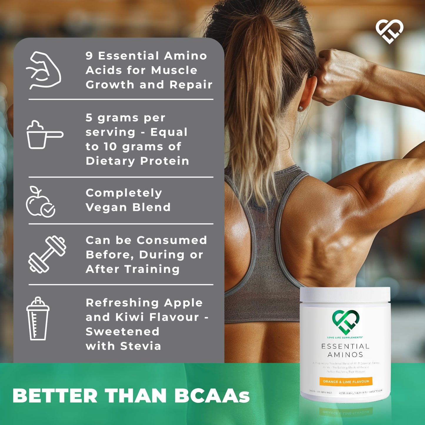 Essential Amino Acids - All 9 EAA Amino Acids with All 3 BCAA's Plus 6 More EAAs to Build and Repair Muscle | 300 Tablets / 60 Servings | 5-10g per Serving | High in Leucine and Vegan Friendly