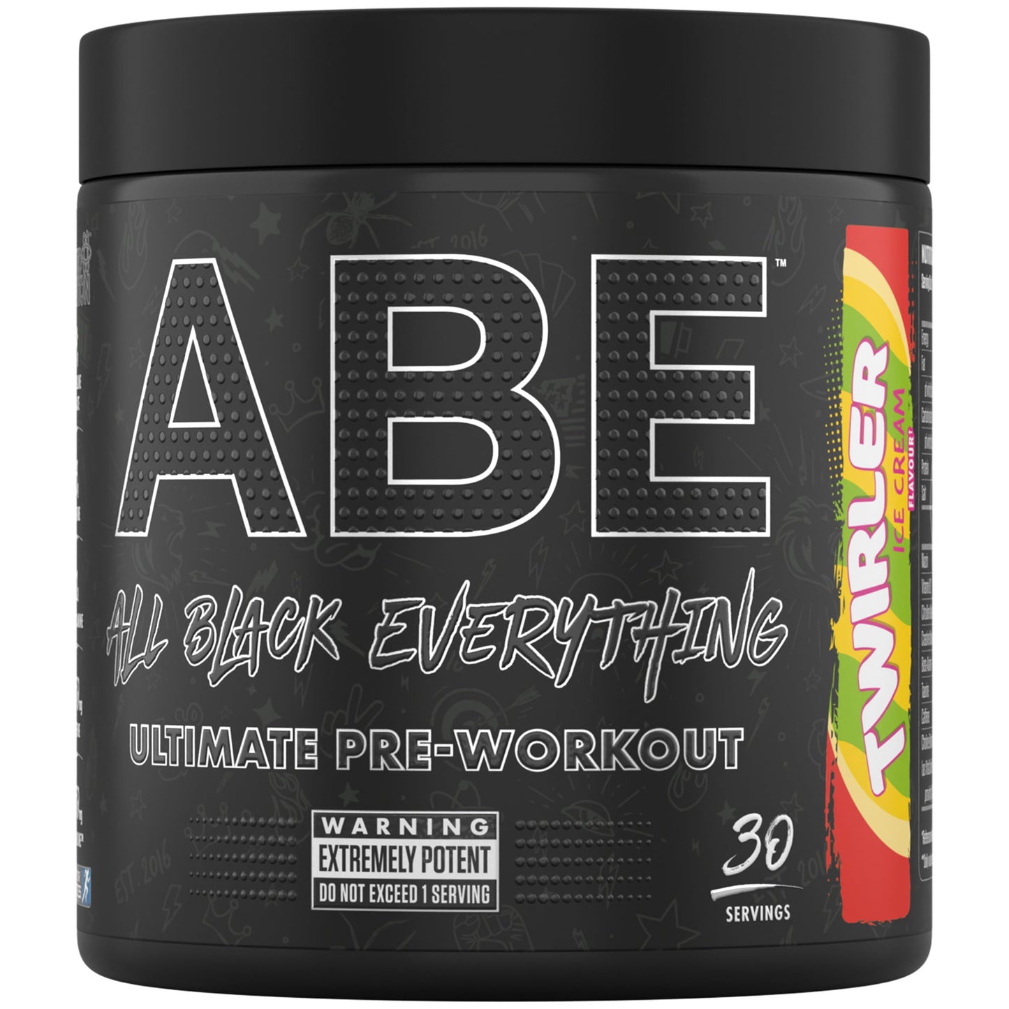 Applied Nutrition ABE Pre Workout - All Black Everything Pre Workout Powder, Energy & Physical Performance with Citrulline, Creatine, Beta Alanine (375g - 30 Servings) (Cherry Cola)