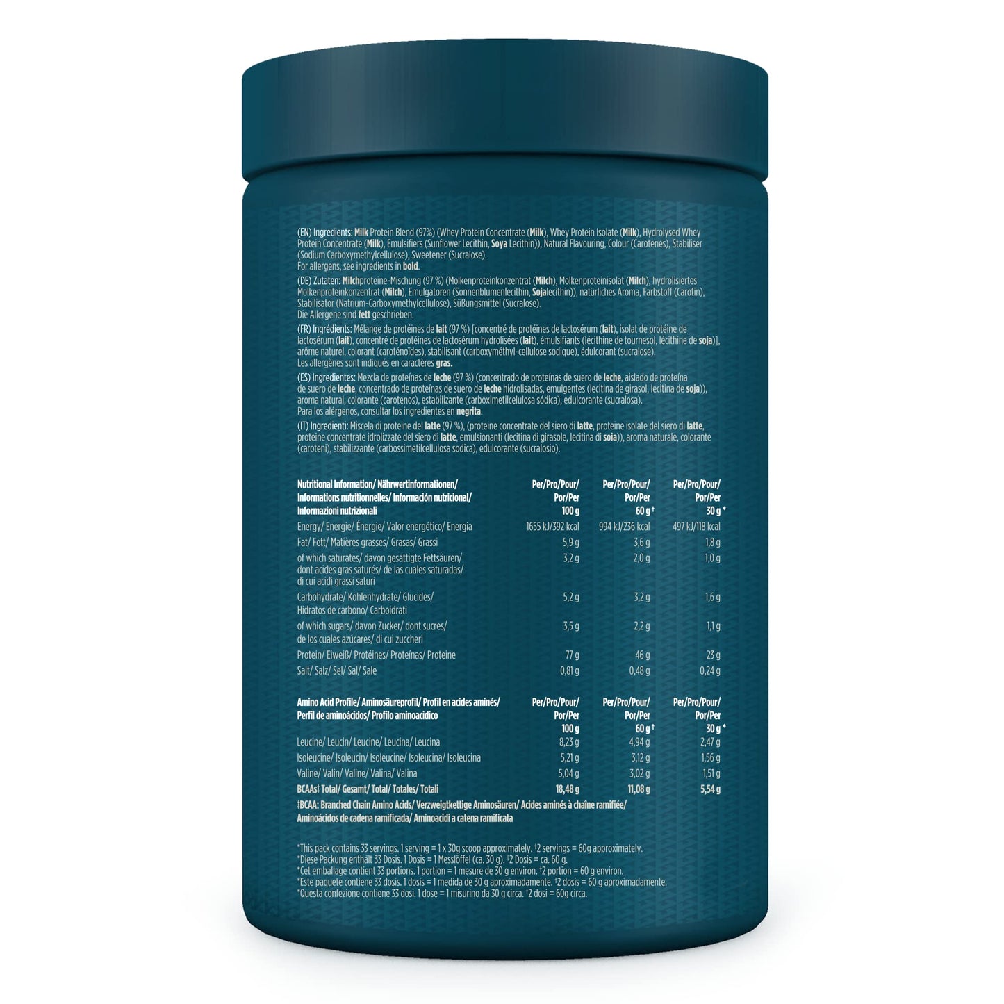 Kinetica Chocolate Whey Protein Powder | 2.27kg | 22g Protein per Serving | 75 Servings | Sourced from EU Grass-Fed Cows | Superior Mixability & Taste