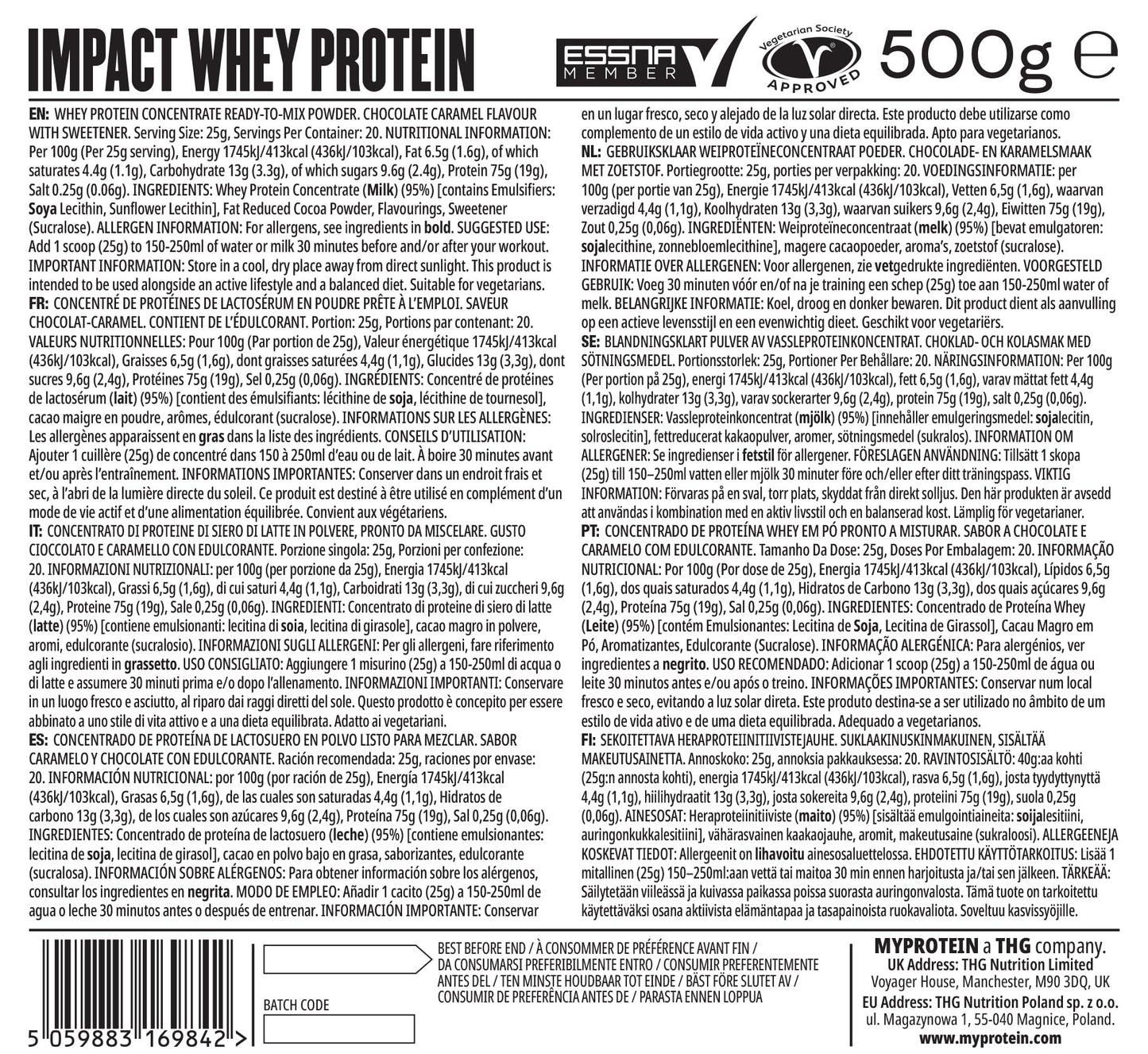 Myprotein Impact Whey Protein, 1 kg, Chocolate Smooth