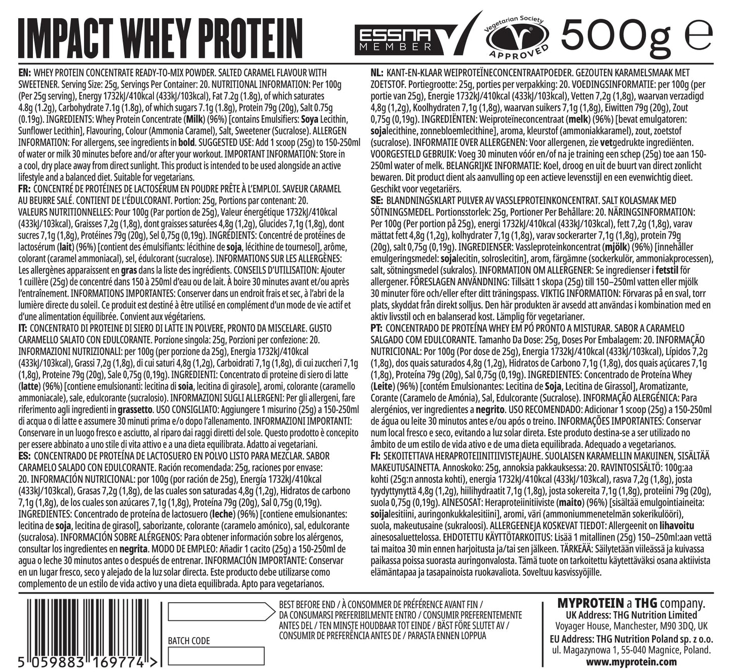 Myprotein Impact Whey Protein, 1 kg, Chocolate Smooth