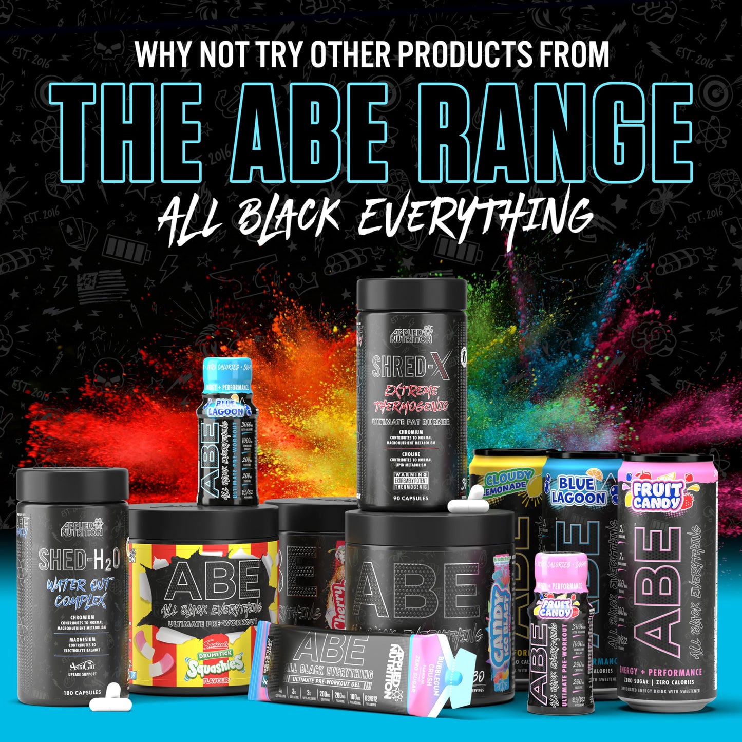 Applied Nutrition ABE Pump Pre Workout - All Black Everything Stim Free Pump Pre Workout Powder | Pump, Energy & Strength with Citrulline, Creatine, Beta-Alanine (500g - 40 Servings) (Tigers Blood)