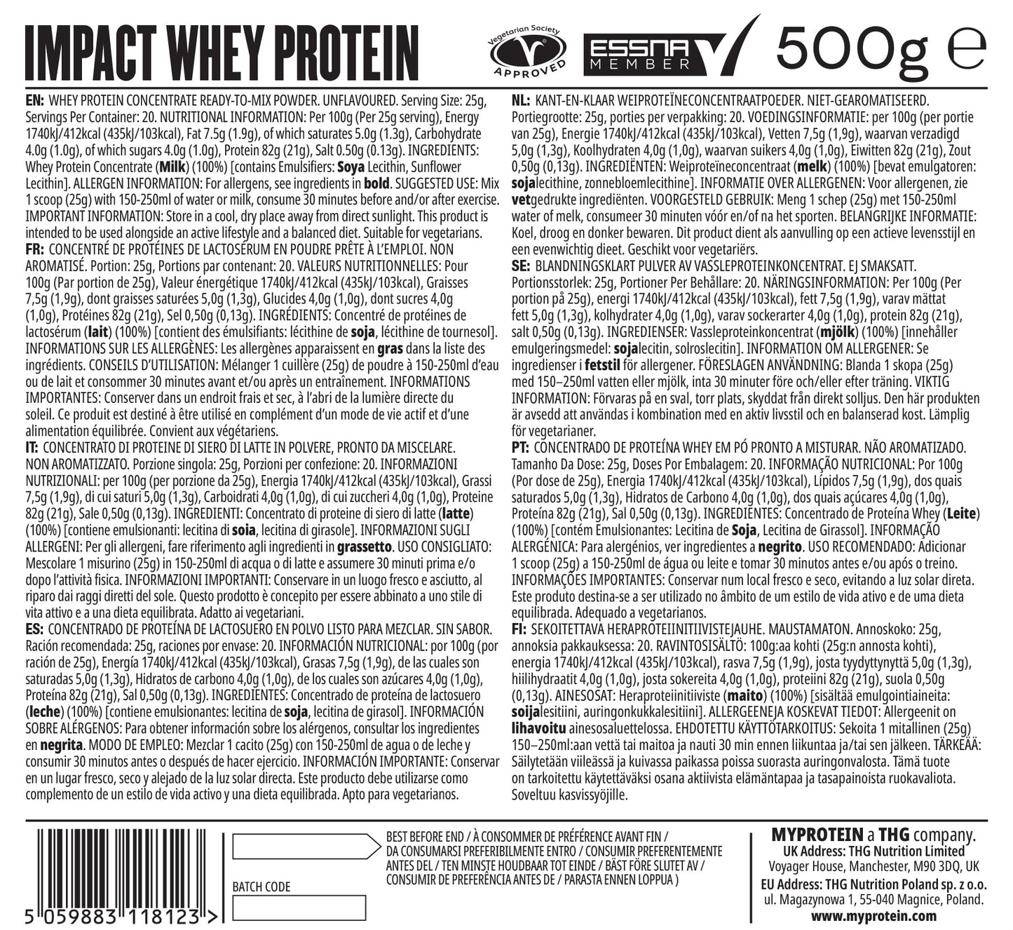 Myprotein Impact Whey Protein, 1 kg, Chocolate Smooth