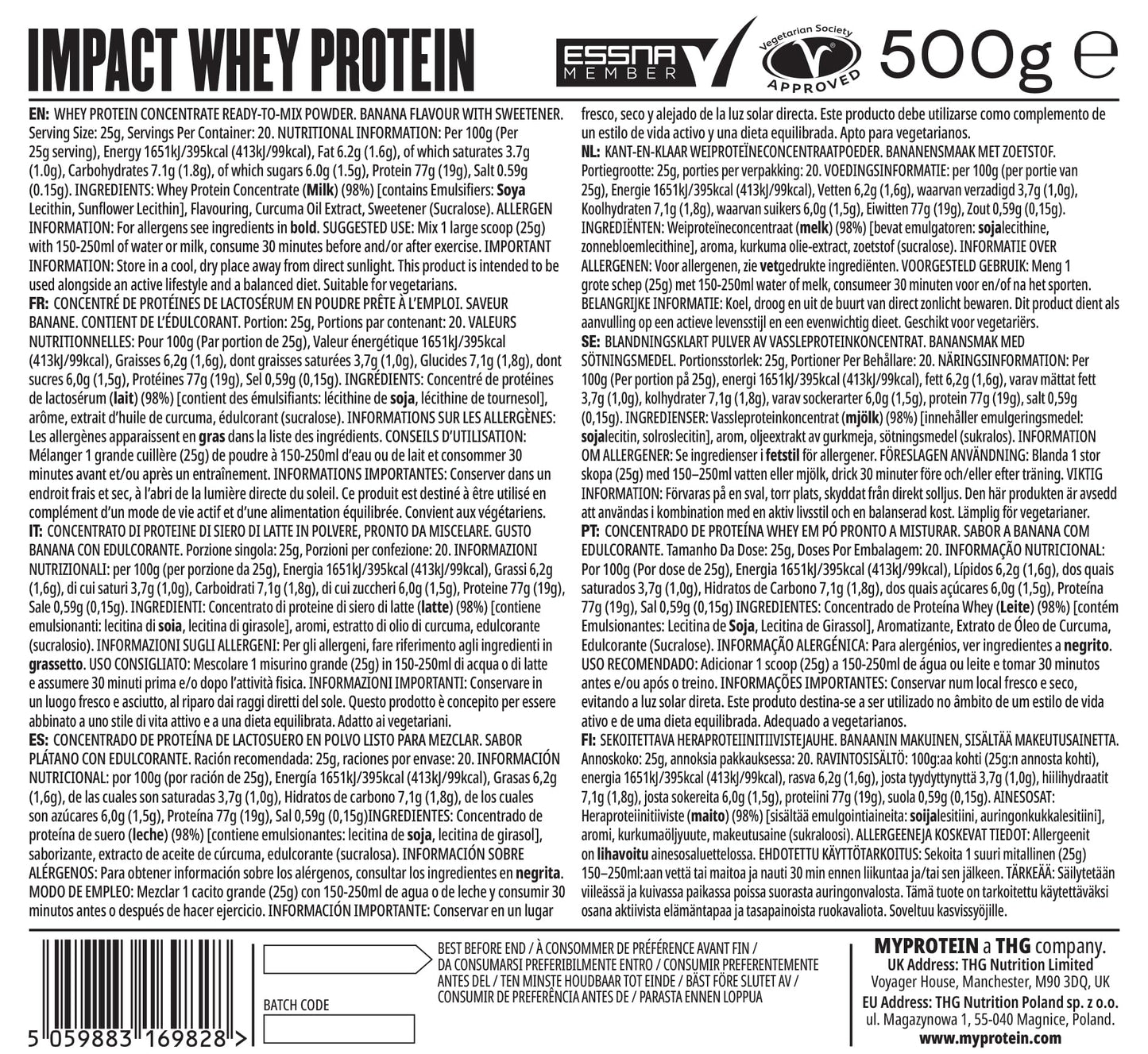 Myprotein Impact Whey Protein, 1 kg, Chocolate Smooth